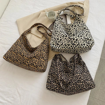 Xajzpa  Messenger Bag Casual Large Capacity Shoulder Bag Shopper Canvas Tote Bags for Women Fashion Leopard Print Handbags bolso mujer